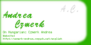 andrea czmerk business card